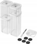 Zwilling 1025971 Szögletes Konyhai Tároló 2.445L - Átlátszó (6db) (1025971) (1025971)