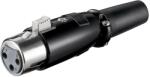 Goobay 11680 Mikrofon XLR anya csatlakozó 3Pin - Fekete (11680)