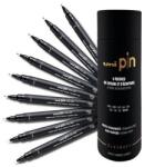 uni Pin Tube Rajzmarker készlet - Fekete ( 9 db / csomag) (2UPINTUBE) (2UPINTUBE)