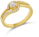 ÉkszerM Arany Brill Köves Gyűrű (méret: 54) AU 94166
