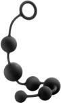 Anal Adventures - dildo anal cu bile - silicon negru (819835026440)
