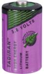 Tadiran Batteries 1/2 AA lítium elem, 3, 6V 1100 mAh, 15 x 25 mm, Tadiran SL750/S