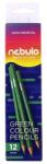 Nebulo Színes ceruza, háromszögletű, NEBULO, zöld, 12db/doboz (ZC-TR-1) - mystock