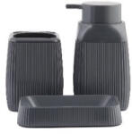 BERRETTI Fürdőszobakiegészítő készlet 3 darabból BERRETTI, antracit csíkokkal