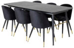  Étkezőgarnitúra Dallas 1451 (Fekete)