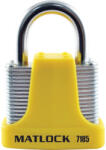 Matlock - 40MM MASSZÍV LAKAT 4-TŰS ZÁRTESTTEL SÁRGA (MTL9507185K)