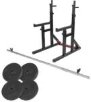 Gorilla Sports Guggoló állvány kiegészítőkkel fekete 30 mm (100913-00049-0073) - gorillasports