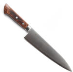 Satake Noushu Masamune Saku Shirogami 21 cm Gyuto séfkés mahagóni markolattal (803-373)