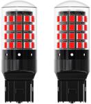 LEDtech W21W 7440 T20 CANBUS PIROS LED féklámpa / helyzetjelző izzó égő 12V 2db-os készlet✔️ (W21W-P LED)