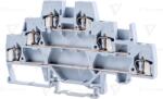 TRACON Clemă şir industrială etajată, cu arc, pe şină, gri 500V 20A 0.08-2.5 mm2 6P (TSKC2,5EE)