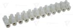 TRACON Cleme şir flexibile cu lamele, profil H, 12 poli, natur 25mm2, 450VAC, 80A, PP (S60A-H-L)