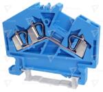 TRACON Clemă şir industrială de nul, cu arc, pe şină, albastru 800V 24A 0.08-2.5 mm2 3P (TSKC2,5/3D-K)
