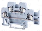 TRACON Clemă şir industrială etajată, cu arc, pe şină, gri 500V 20A 0.08-2.5 mm2 4P (TSKC2,5E)