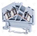 TRACON Clemă şir industrială de fază, cu arc, pe şină, gri 800V 24A 0.08-2.5 mm2 3P (TSKC2,5/3D)