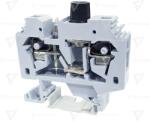 TRACON Clemă şir ind. cu siguranţă, cu arc, pe şină, gri 220V 10A 0.2-6 mm2 2P (TSKC6B)