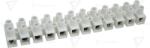 TRACON Cleme şir flexibile, profil H, 12 poli, natur 6mm2, 450VAC, 40A, PP (S10A-H)