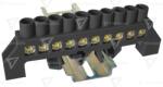 TRACON Baretă izolată (N/PE), culoare neagră 230/400VAC, 100A, 8×12mm, 10P, IP20 (NPE-BK8-10)