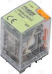 TRACON Releu miniaturizat de putere cu buton test și indicat. stare 230V AC / 2×CO (12A, 230V AC / 28V DC) (RN08-230AC)