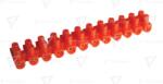 TRACON Cleme şir flexibile, profil U, 12 poli, roşu 10mm2, 450VAC, 50A, PE (SP15A-U)