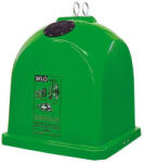  1100 L műanyag üvegszővetes üveg szelektívgyűjtő konténer 1000x1000x1240 mm (zöld) (07-6780-2)