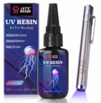  Let's Resin UV-gyanta ragasztó - gyorsan kötő, UV-lámpával, 30 g