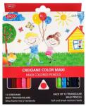 DACO Creioane colorate 12 culori, Daco Maxi triunghiulare, CC512T (CC512T)