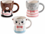 Decorer Set 3 cani ceramica 9.5x10 cm, 430 ml (A71.45.60)