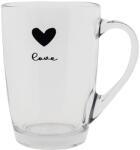 Clayre & Eef Set 12 cani sticla Inimioara 11x8x11 cm, 300 ml (LBSGL0010)