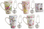 Decorer Set 4 cani portelan Iepuras 8.5x13.5 cm, 450 ml (A72.11.37)