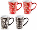 Decorer Set 12 cani ceramica Love 9x11.5 cm, 400 ml (A71.41.45)