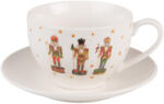 Clayre & Eef Set 4 cesti portelan Spargatorul de Nuci 12x9x6 cm, 14x2 cm, 200 ml (HLCKS)