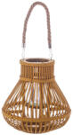 Bizzotto Set 2 felinare bambus portocaliu sticla Belem Ø25x25h (0141373)