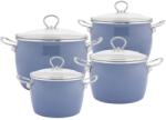 Altom Design Set oale Balbina blue, emailate, 8 piese, cu inductie