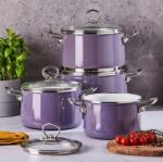 Altom Design Set oale Izydor Mov, emailate, 8 piese, cu inductie