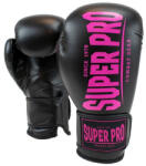 Super Pro Manusi de Box Super Pro Combat Gear Champ Roz Negru (SPBG120-90450-10oz)