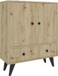 haaus Comoda TV Malta, 3 Usi, Stejar Artisan, 75 x 30 x 90 cm (924942)