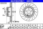 ATE Disc frana fata perforat Mercedes Clasa C W203 ATE 24.0130-0180.1 (24.0130-0180.1)