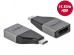 Delock USB Type-C Adapter HDMI, DP Alt Mode, 4K 60 Hz + HDR Kompakt Kialakítású