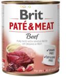 Brit Conserva cu bucati de carne si pate, Brit Pate & Meat cu Vita, 800 g