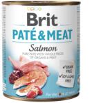 Brit Conserva cu bucati de carne si pate, Brit Pate & Meat cu Somon, 800 g