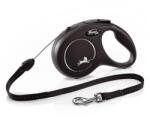 flexi New Classic lesa automata cu sir pentru caini, negru, marimea S, 8 m