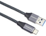PremiumCord Kábel USB 3.2 Gen 1, 5Gbit/s, A - C, M/M, 2m, szürke (KU31CS2) (KU31CS2)