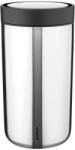 Stelton Thermos To Go, Stelton, STE-675, 200 ml, egy érintéssel nyitható/zárható fedél, hideg és meleg italokhoz, mosogatógépben mosható, minimalista dizájn, BPA-mentes, ftalátmentes, rozsdamentes acél (STE-6