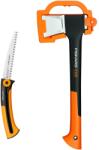 Fiskars készlet, X11 hasítófejsze - S + Xtract kerti fűrész SW73 - S (122443+123870)