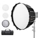K&F Concept 120cm átmérőjű, parabolic softbox, gyorscsatlakozás, méhsejt rács, Bowens csatlakozás (KF-18-0008V2) (KF-18-0008V2)