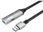 PremiumCord Aktív Kábel USB-A 3.2 Gen1, hosszabbító, repeater, A - A, M/F, 15m, fekete (KU3REP15AL) (KU3REP15AL)