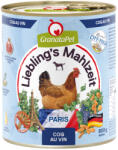 GranataPet 24x800g Granatapet Liebling's Mahlzeit City Tour Paris (Coq Au Vin) nedves kutyatáp