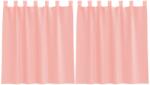 vidaXL 2 db rózsaszín fátyolfüggönyök hurokkal 140x140 cm 4102286 (4102286)