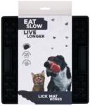 Holland Animal Care Lick Mat Bones - habzsolásgátló nyalogatós tálca, szürke