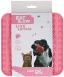 Holland Animal Care Lick Mat Wave habzsolásgátló nyalogatós tálca - rózsaszín